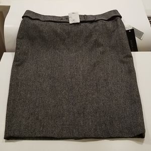 Dalia Collection Black and White Tweed Skirt